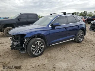 2021 Audi Q5 Premium with VIN WA1AAAFY7M2075416, listed as a Copart auction lot 50895435 with 36,877 mi miles and Salvage Title. Bid and sale history available at carsss.com. Image 1.