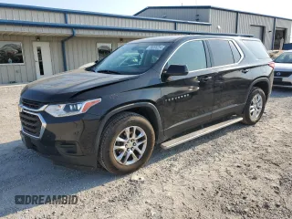 2018 Chevrolet Traverse LS with VIN 1GNEVLKW3JJ200822, listed as a Copart auction lot 69265254 with 128,829 mi miles and Salvage Title. Bid and sale history available at carsss.com. Image 1.