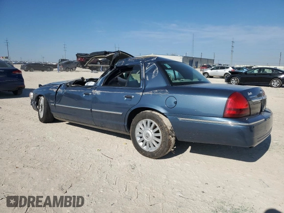 2009 Mercury Grand Marquis LS with VIN 2MEHM75V39X609343, listed as a Copart auction lot 87312744 with Not Provided miles and Non Repairable. Bid and sale history available at DreamBid. Image 2.
