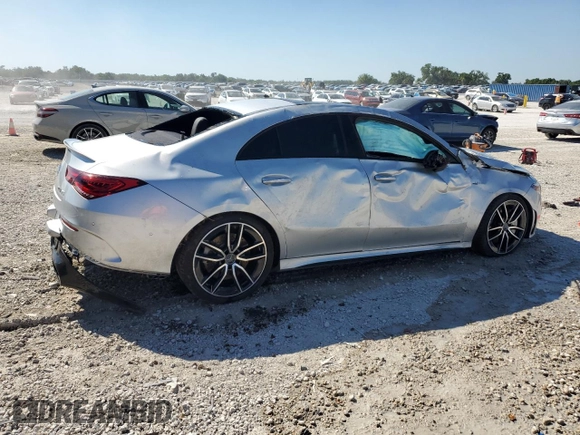 2022 Mercedes-Benz CLA 35 AMG with VIN W1K5J5BB7NN311469, listed as a Copart auction lot 50732905 with 27,516 mi miles and Non Repairable. Bid and sale history available at DreamBid. Image 3.