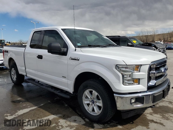 2017 Ford F-150 XL with VIN 1FTEX1EP9HKC44209, listed as a Copart auction lot 49645355 with 136,400 mi miles and Salvage Title. Bid and sale history available at carsss.com. Image 4.