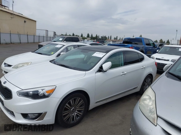 2016 Kia Cadenza Premium with VIN KNALN4D77G5218198, listed as a IAAI auction lot 40381356 with 77,116 mi miles. Bid and sale history available at carsss.com. Image 14.