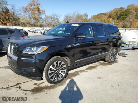 2024 Lincoln Navigator L Reserve with VIN 5LMJJ3LG8REL03337, listed as a Copart auction lot 76786434 with 14,748 mi miles and Salvage Title. Bid and sale history available at carsss.com. Image 1.