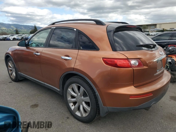 2003 Infiniti FX Options z VIN JNRAS08W73X204829, wystawiony jako Copart lot #47685215 z przebiegiem 209 166 mil mil oraz Tytuł czysty. Historia ofert i sprzedaży dostępna na DreamBid. Obrazek 2.