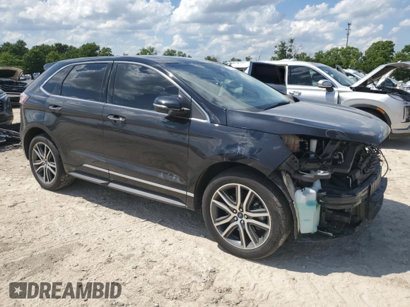 2019 Ford Edge Titanium with VIN 2FMPK4K99KBC20522, listed as a Copart auction lot 61953775 with 61,607 mi miles and Salvage title. Bid and sale history available at DreamBid. Image 4.