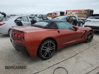 2015 Chevrolet Corvette Z51 2LT with VIN 1G1YK3D71F5111912, listed as a Copart auction lot 75064514 with 0 mi miles and Non Repairable. Bid and sale history available at carsss.com. Image 3.