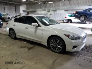 2022 Infiniti Q50 LUXE with VIN JN1EV7BR7NM341183, listed as a Copart auction lot 51604585 with 33,160 mi miles and Clean Title. Bid and sale history available at carsss.com. Image 4.