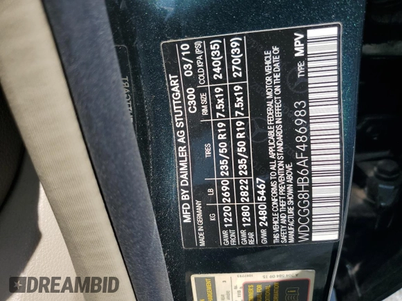2010 Mercedes-Benz GLK 350 z VIN WDCGG8HB6AF486983, wystawiony jako Copart lot #56422045 z przebiegiem 92 688 mil mil oraz Szkoda całkowita • Salvage title. Historia ofert i sprzedaży dostępna na DreamBid. Obrazek 12.