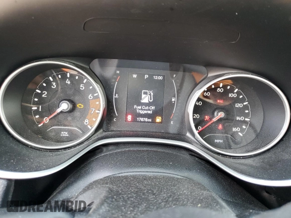 2019 Jeep Compass Altitude with VIN 3C4NJCBB7KT676938, listed as a Copart auction lot 55511795 with 17,676 mi miles and Non repairable. Bid and sale history available at DreamBid. Image 9.