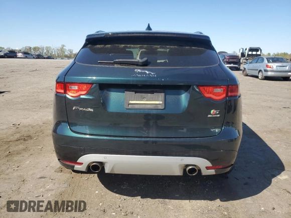 2017 Jaguar F-Pace S with VIN SADCM2BV4HA082587, listed as a Copart auction lot 53728865 with 140,318 mi miles and Salvage Title. Bid and sale history available at DreamBid. Image 6.