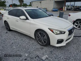 2014 Infiniti Q50 Hybrid Premium with VIN JN1AV7AP0EM692306, listed as a Copart auction lot 63067025 with 83,452 mi miles and Clean title. Bid and sale history available at DreamBid. Image 4.