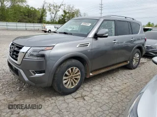 2022 Nissan Armada SV with VIN JN8AY2AD2N9678377, listed as a Copart auction lot 52096924 with 29,361 mi miles and Salvage Title. Bid and sale history available at carsss.com. Image 1.