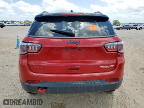 2020 Jeep Compass Trailhawk with VIN 3C4NJDDB5LT177298, listed as a Copart auction lot 61922045 with 108,619 mi miles and Salvage title. Bid and sale history available at DreamBid. Image 6.