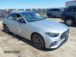 2023 Mercedes-Benz E-Class E 350 with VIN W1KZF8DB0PB162327, listed as a IAAI auction lot 41744631 with 1 mi miles. Bid and sale history available at carsss.com. Image 1.