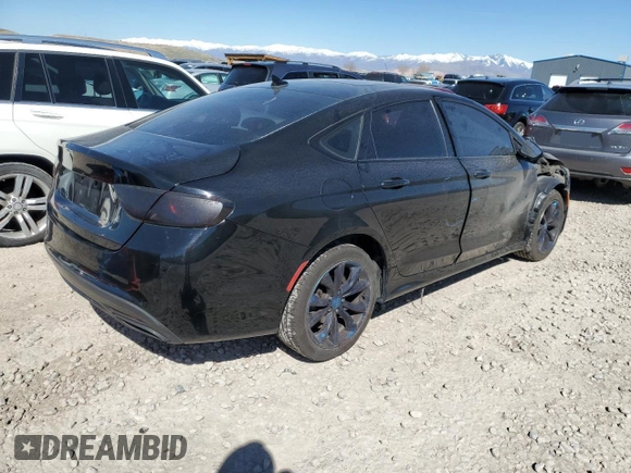 2015 Chrysler 200 S with VIN 1C3CCCBG0FN599451, listed as a Copart auction lot 50691965 with 165,464 mi miles and Salvage Title. Bid and sale history available at DreamBid. Image 3.