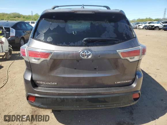 2015 Toyota Highlander Limited с VIN 5TDDKRFH9FS201009, выставлен на аукционе Copart как лот 56333075 с пробегом 154 674 миль миль и Списание • Salvage title. История ставок и продаж доступна на DreamBid. Изображение 6.