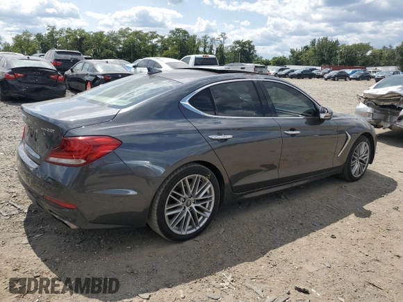 2020 Genesis G70 2.0T with VIN KMTG34LA9LU062884, listed as a Copart auction lot 68301304 with 92,700 mi miles and Salvage Title. Bid and sale history available at carsss.com. Image 3.