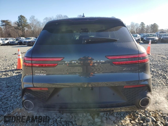 2024 Genesis GV70 3.5T Sport with VIN 5NMMCDTC0RH004410, listed as a Copart auction lot 89239005 with 10,096 mi miles and Salvage Title. Bid and sale history available at carsss.com. Image 6.