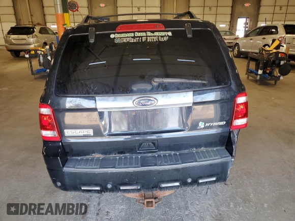 2012 Ford Escape Hybrid z VIN 1FMCU5K36CKA76025, wystawiony jako Copart lot #56132425 z przebiegiem Nie podano mil oraz Czysty tytuł • Clean title. Historia ofert i sprzedaży dostępna na DreamBid. Obrazek 6.