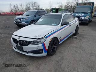 2016 BMW 3 Series GT 328i xDrive with VIN WBA8Z5C52GG502293, listed as a IAAI auction lot 42007325 with 64,659 mi miles. Bid and sale history available at carsss.com. Image 2.