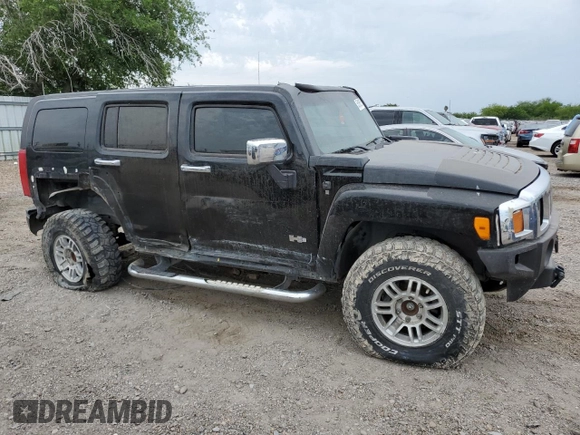 2006 Hummer H3 with VIN 5GTDN136468220074, listed as a Copart auction lot 55168725 with 175,119 mi miles and Salvage Title. Bid and sale history available at DreamBid. Image 4.