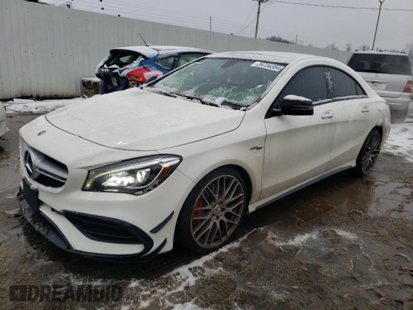 2018 Mercedes-Benz CLA 45 AMG with VIN WDDSJ5CB0JN577816, listed as a Copart auction lot 39734384 with 55,203 mi miles and . Bid and sale history available at DreamBid. Image 1.