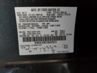 2018 Ford Flex Limited with VIN 2FMGK5D87JBA02653, listed as a Copart auction lot 83594974 with 106,694 mi miles and Salvage Title. Bid and sale history available at carsss.com. Image 13.