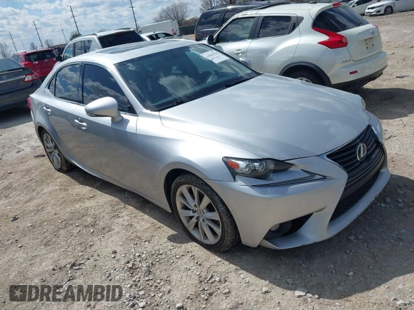 2015 Lexus IS 250 with VIN JTHCF1D22F5028406, listed as a IAAI auction lot 41863978 with 144,451 mi miles and . Bid and sale history available at DreamBid. Image 1.