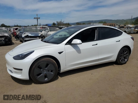 2023 Tesla Model 3 с VIN 5YJ3E1EA7PF452786, выставлен на аукционе Copart как лот 52570005 с пробегом 61 492 миль миль и Списание • Salvage title. История ставок и продаж доступна на DreamBid. Изображение 1.