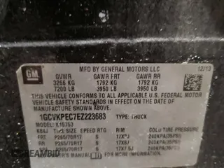2014 Chevrolet Silverado 1500 Work Truck with VIN 1GCVKPEC7EZ223683, listed as a Copart auction lot 89303905 with Not Provided miles and Salvage Title. Bid and sale history available at DreamBid. Image 14.