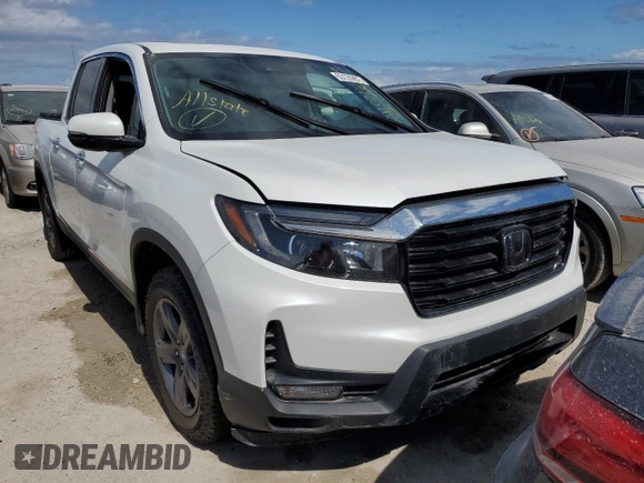2021 Honda Ridgeline RTL-E with VIN 5FPYK3F78MB005044, listed as a Copart auction lot 63120882 with Not provided miles and . Bid and sale history available at DreamBid. Image 1.