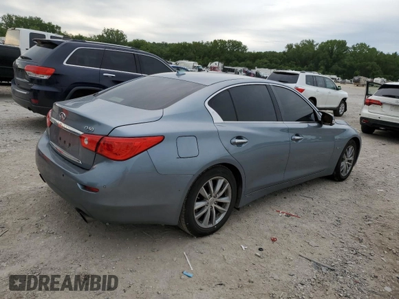 2017 Infiniti Q50 Signature Edition with VIN JN1EV7APXHM730064, listed as a Copart auction lot 58155405 with 93,425 mi miles and Salvage title. Bid and sale history available at DreamBid. Image 3.