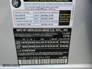 2008 Mercedes-Benz GL-Class 4.6L with VIN 4JGBF71E38A356194, listed as a Copart auction lot 46957565 with 179,490 mi miles and Salvage Title. Bid and sale history available at carsss.com. Image 13.