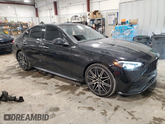 2023 Mercedes-Benz C 43 AMG with VIN W1KAF8HB4PR105840, listed as a Copart auction lot 42127305 with 16,712 mi miles and Salvage Title. Bid and sale history available at DreamBid. Image 4.