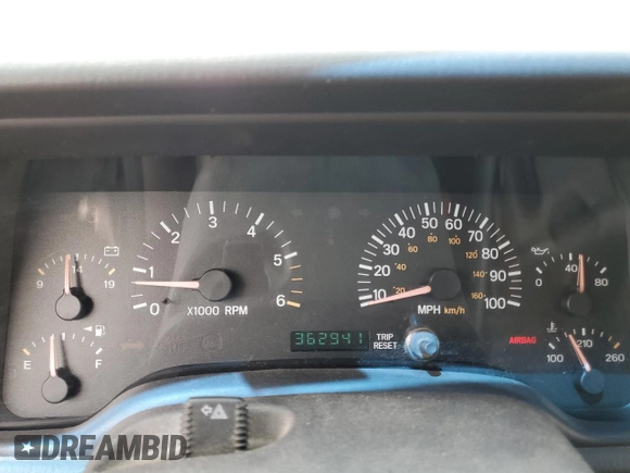 2001 Jeep Cherokee Sport with VIN 1J4FT48SX1L590135, listed as a Copart auction lot 53502945 with 362,941 mi miles and Non Repairable. Bid and sale history available at carsss.com. Image 9.