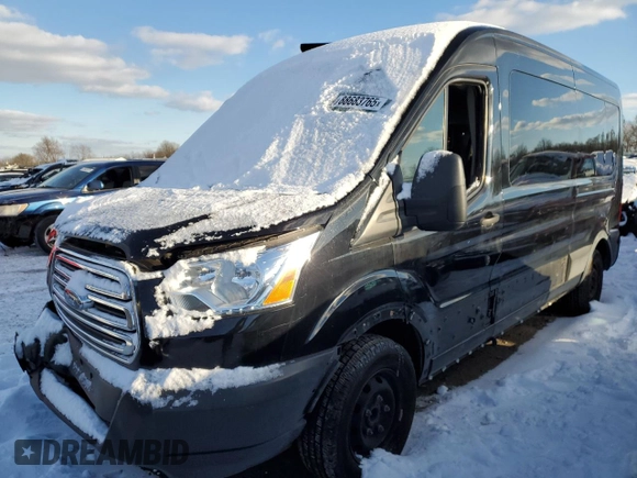 2019 Ford Transit Passenger XL with VIN 1FBAX2CMXKKA47557, listed as a Copart auction lot 88683765 with 56,983 mi miles and Salvage title. Bid and sale history available at DreamBid. Image 1.