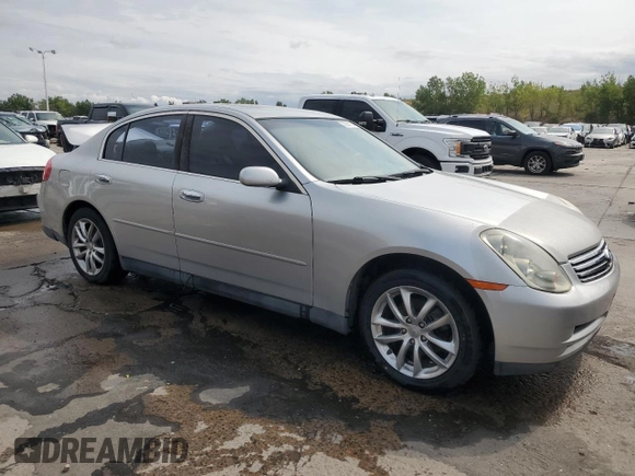 2004 Infiniti G35 w/Leather with VIN JNKCV51F74M704563, listed as a Copart auction lot 70261754 with 160,733 mi miles and Salvage Title. Bid and sale history available at DreamBid. Image 4.