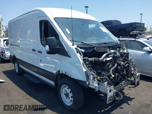 2019 Ford Transit with VIN 1FTYE2CM2KKB51394, listed as a IAAI auction lot 42758326 with 98,813 mi miles and . Bid and sale history available at DreamBid. Image 1.