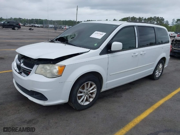 2014 Dodge Grand Caravan SXT with VIN 2C4RDGCG0ER390849, listed as a IAAI auction lot 41957368 with 98,044 mi miles. Bid and sale history available at carsss.com. Image 2.