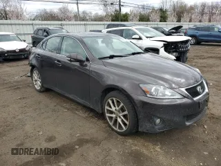 2012 Lexus IS 250 with VIN JTHCF5C21C5054645, listed as a Copart auction lot 51917645 with 286,075 mi miles and Salvage Title. Bid and sale history available at DreamBid. Image 4.