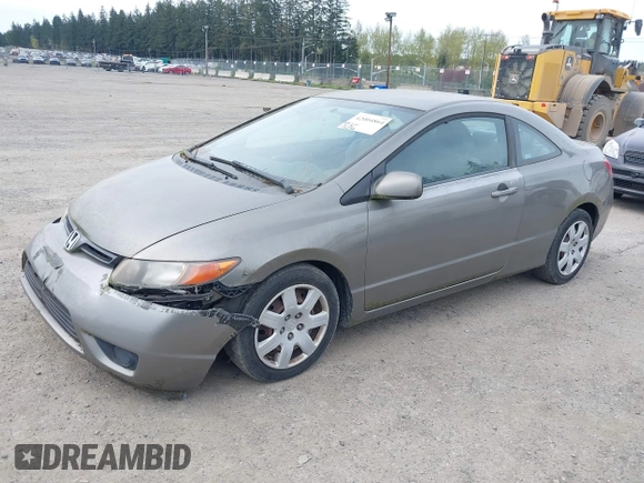 2008 Honda Civic Cpe LX with VIN 2HGFG12608H572210, listed as a IAAI auction lot 42004864 with 95,292 mi miles. Bid and sale history available at carsss.com. Image 2.