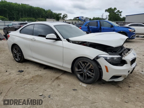 2018 BMW 2 Series 230i xDrive with VIN WBA2J3C54JVA49821, listed as a Copart auction lot 61046555 with 51,167 mi miles and Salvage title. Bid and sale history available at DreamBid. Image 4.