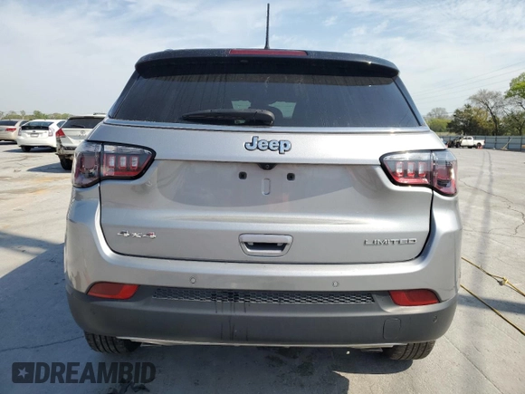 2023 Jeep Compass Limited with VIN 3C4NJDCN1PT567106, listed as a Copart auction lot 52625995 with 33,443 mi miles and Clean Title. Bid and sale history available at carsss.com. Image 6.