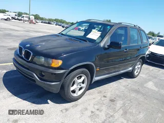 2002 BMW X5 3.0i with VIN 5UXFA53502LV70219, listed as a IAAI auction lot 41825148 with 0 mi miles. Bid and sale history available at carsss.com. Image 2.