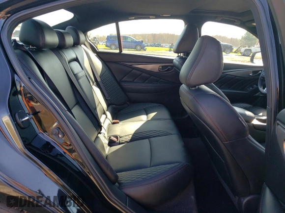2020 Infiniti Q50 Red Sport 400 with VIN JN1FV7AR3LM660650, listed as a Copart auction lot 52442505 with 27,716 mi miles and Clean Title. Bid and sale history available at carsss.com. Image 10.