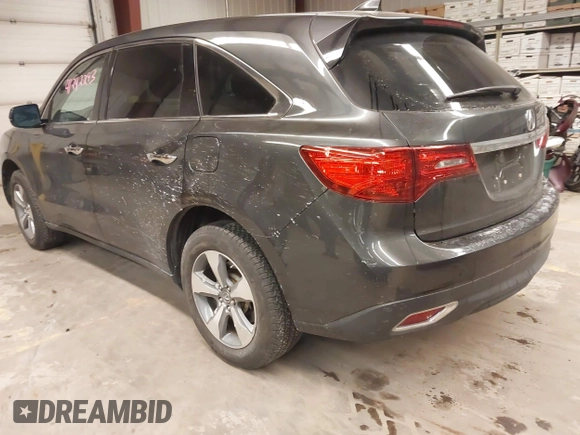 2016 Acura MDX with VIN 5FRYD4H21GB035516, listed as a IAAI auction lot 41242293 with 122,606 mi miles. Bid and sale history available at carsss.com. Image 3.