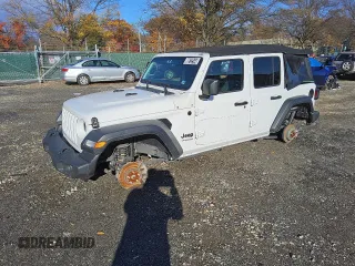 2022 Jeep Wrangler Unlimited Sport with VIN 1C4HJXDN7NW270183, listed as a Copart auction lot 80512144 with 10,935 mi miles and Clean Title. Bid and sale history available at DreamBid. Image 1.
