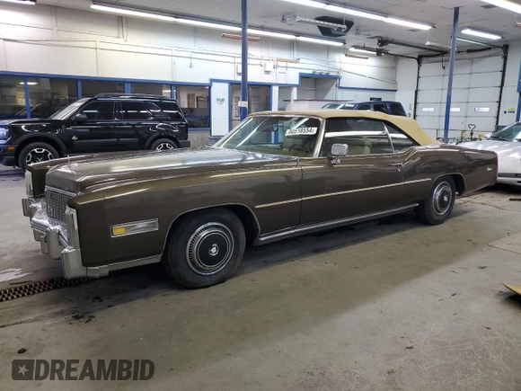 1976 Cadillac Eldorado z VIN 6L67S6Q235270, wystawiony jako Copart lot #80518554 z przebiegiem 4 944 mil mil oraz Szkoda całkowita • Salvage title. Historia ofert i sprzedaży dostępna na DreamBid. Obrazek 1.