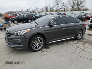 2015 Hyundai Sonata Sport with VIN 5NPE34AB4FH222623, listed as a Copart auction lot 47863515 with 132,317 mi miles and Salvage Title. Bid and sale history available at carsss.com. Image 1.