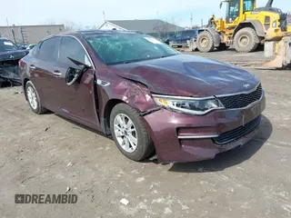 2018 Kia Optima LX with VIN 5XXGT4L33JG207050, listed as a IAAI auction lot 41857645 with 143,707 mi miles and . Bid and sale history available at DreamBid. Image 1.